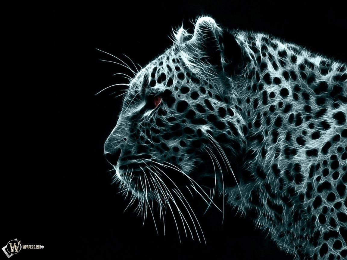 Рисованный Леопард 1152x864