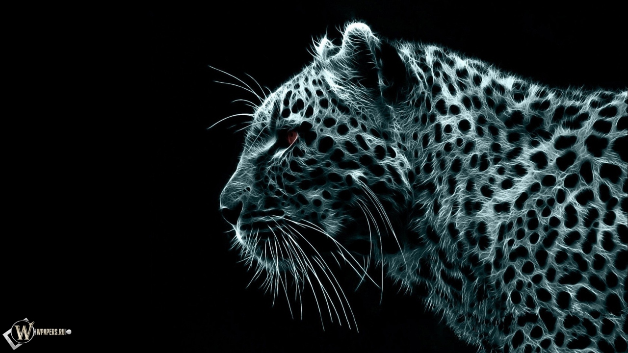 Рисованный Леопард 1280x720