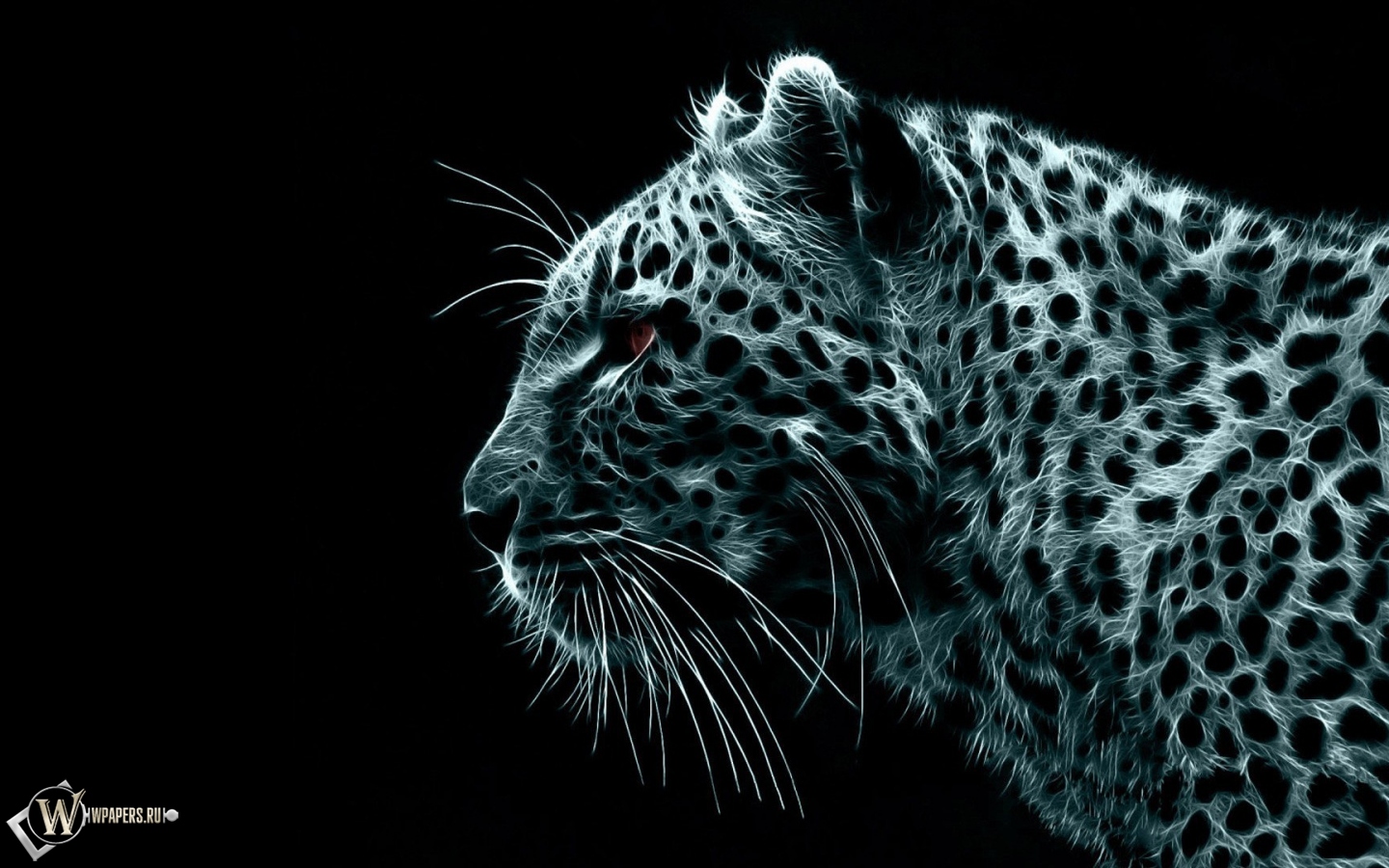 Рисованный Леопард 1440x900