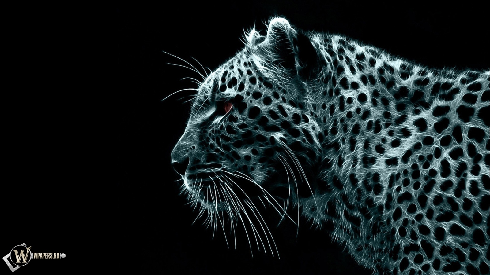 Рисованный Леопард 1600x900