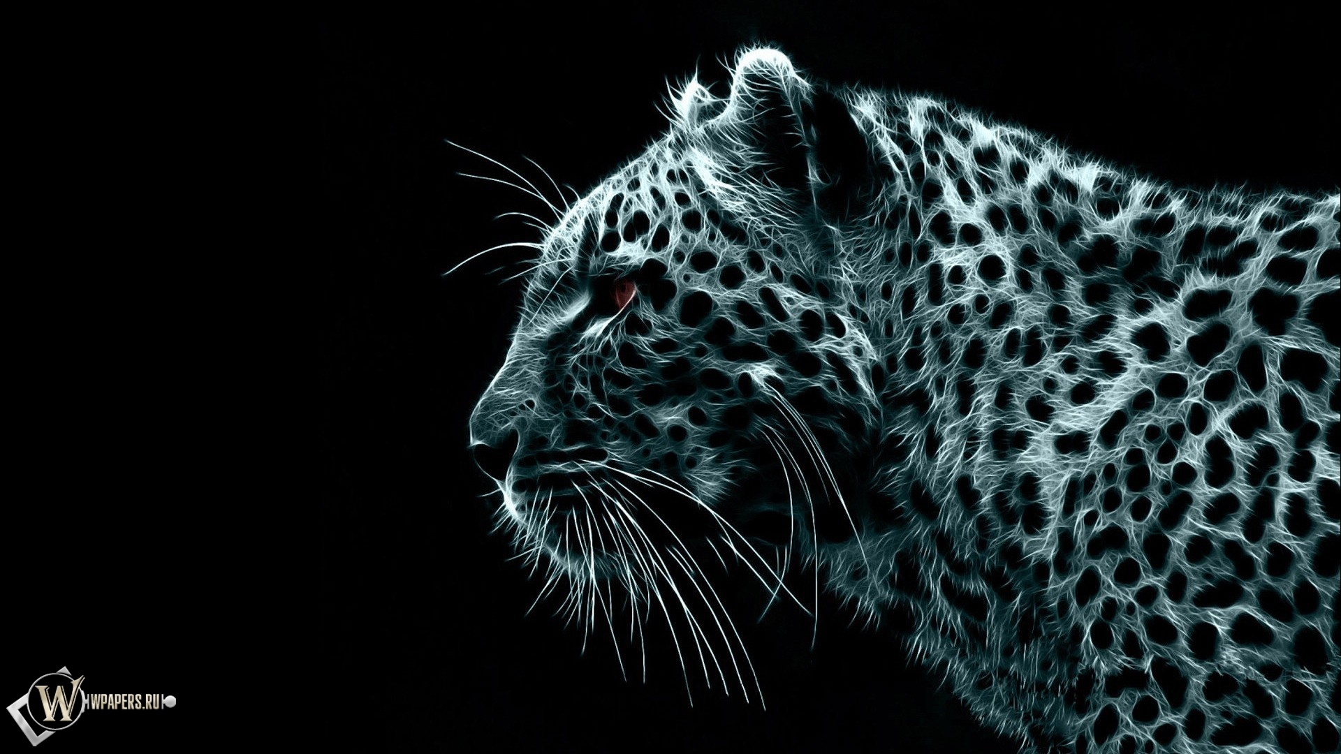 Рисованный Леопард 1920x1080