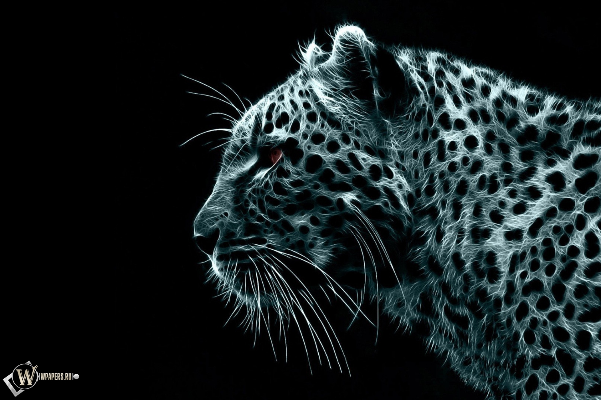 Рисованный Леопард 1920x1280