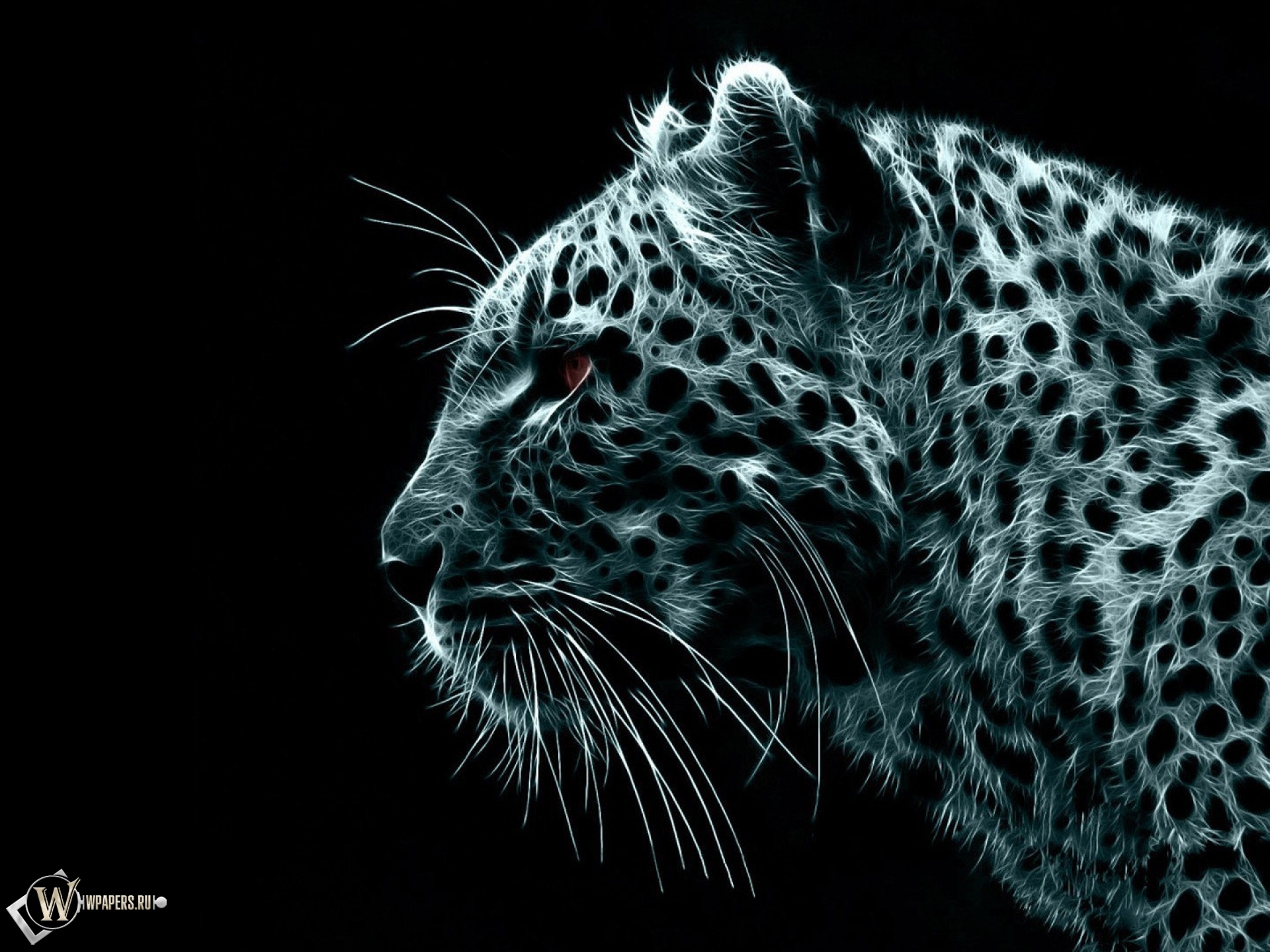 Рисованный Леопард 1920x1440