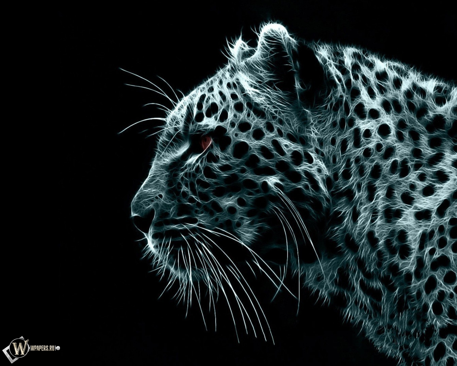 Рисованный Леопард 1920x1536