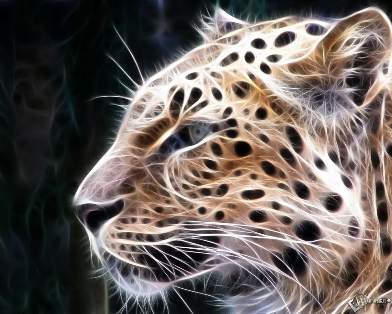 Рисованный Леопард 1280x1024