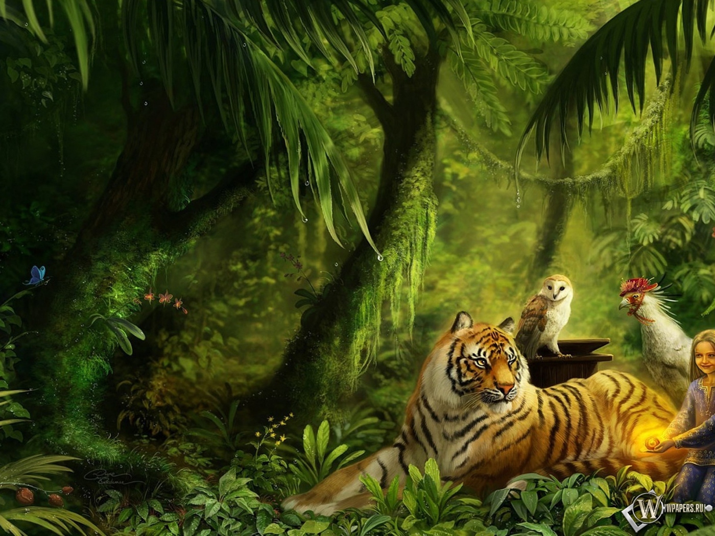 Животные в лесу 1400x1050