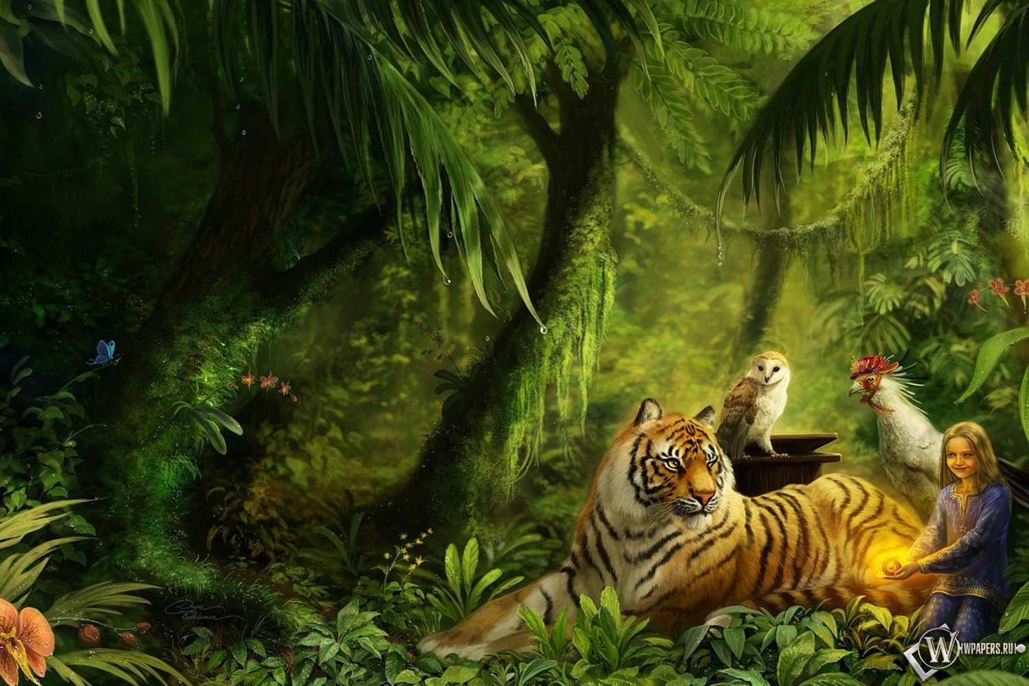 Животные в лесу 1500x1000