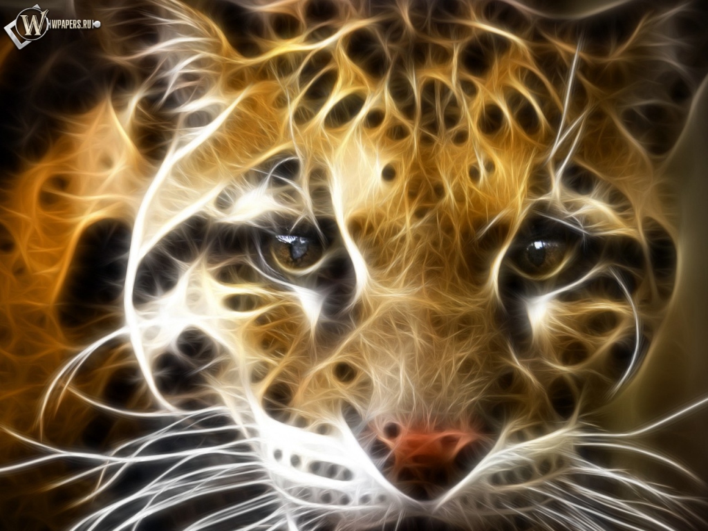 Рисованый тигр 1024x768
