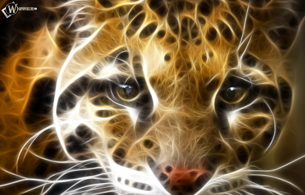 Рисованый тигр 1200x768