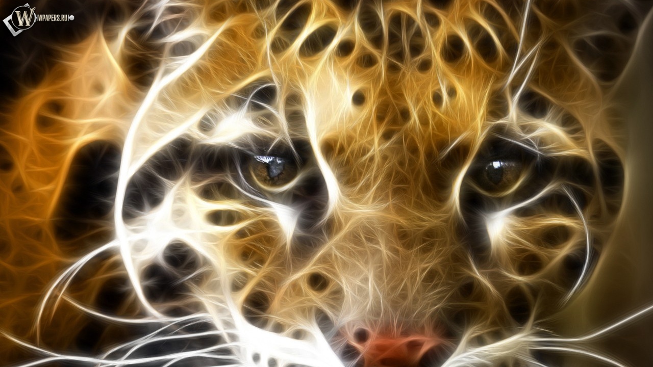 Рисованый тигр 1280x720