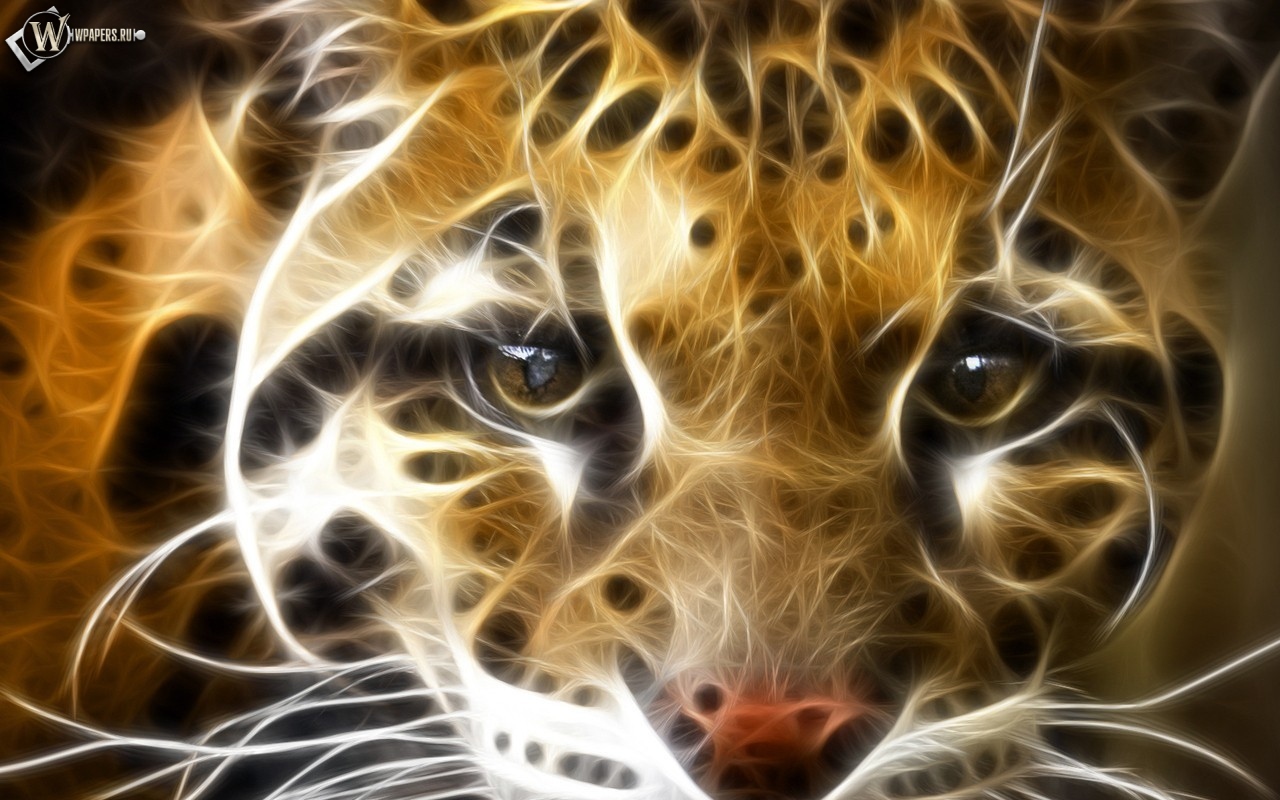 Рисованый тигр 1280x800