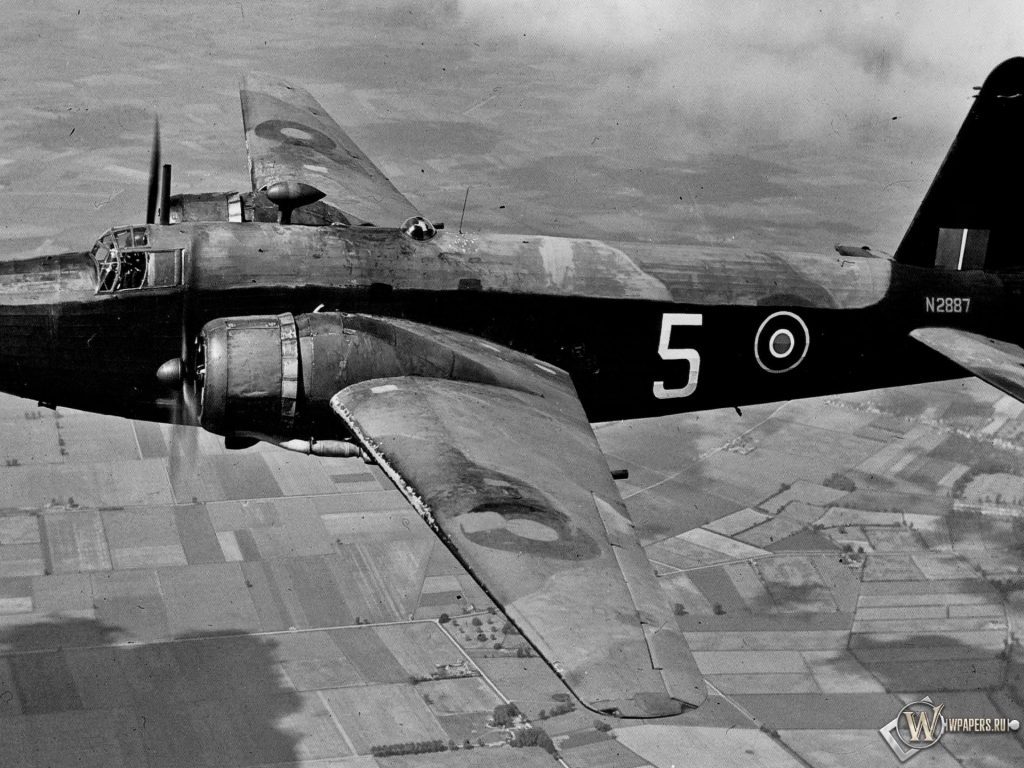 Виккерс Веллингтон - британский двухмоторный бомбардировщик 1024x768
