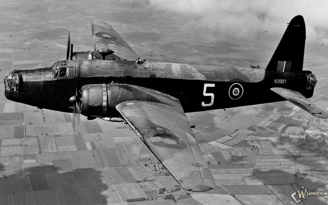 Виккерс Веллингтон - британский двухмоторный бомбардировщик 1280x800
