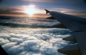 Обои Крыло самолёта: Облака, Солнце, Самолёт, Крыло, Самолеты
