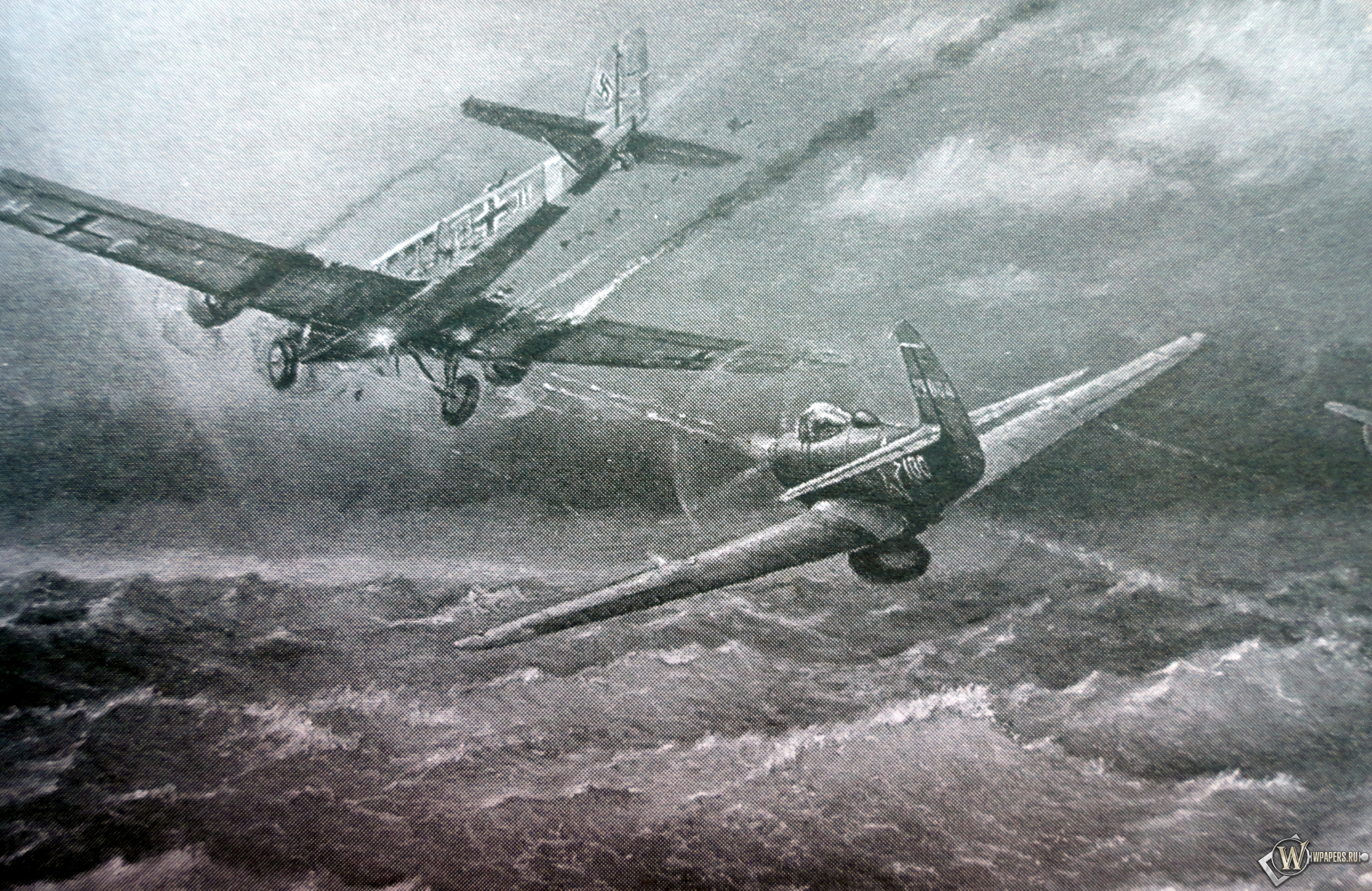 P-39 Airacobra и Ju-52 3024x1964