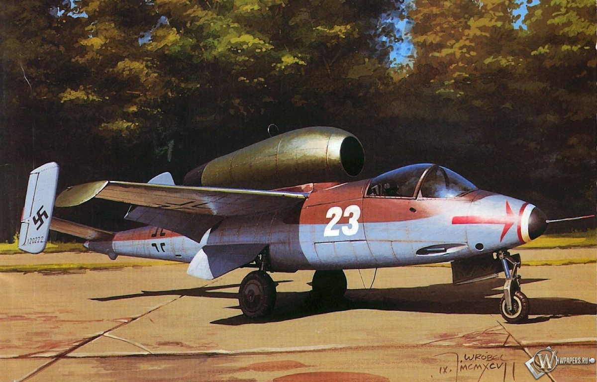 Heinkel He-162 Salamander 1200x768