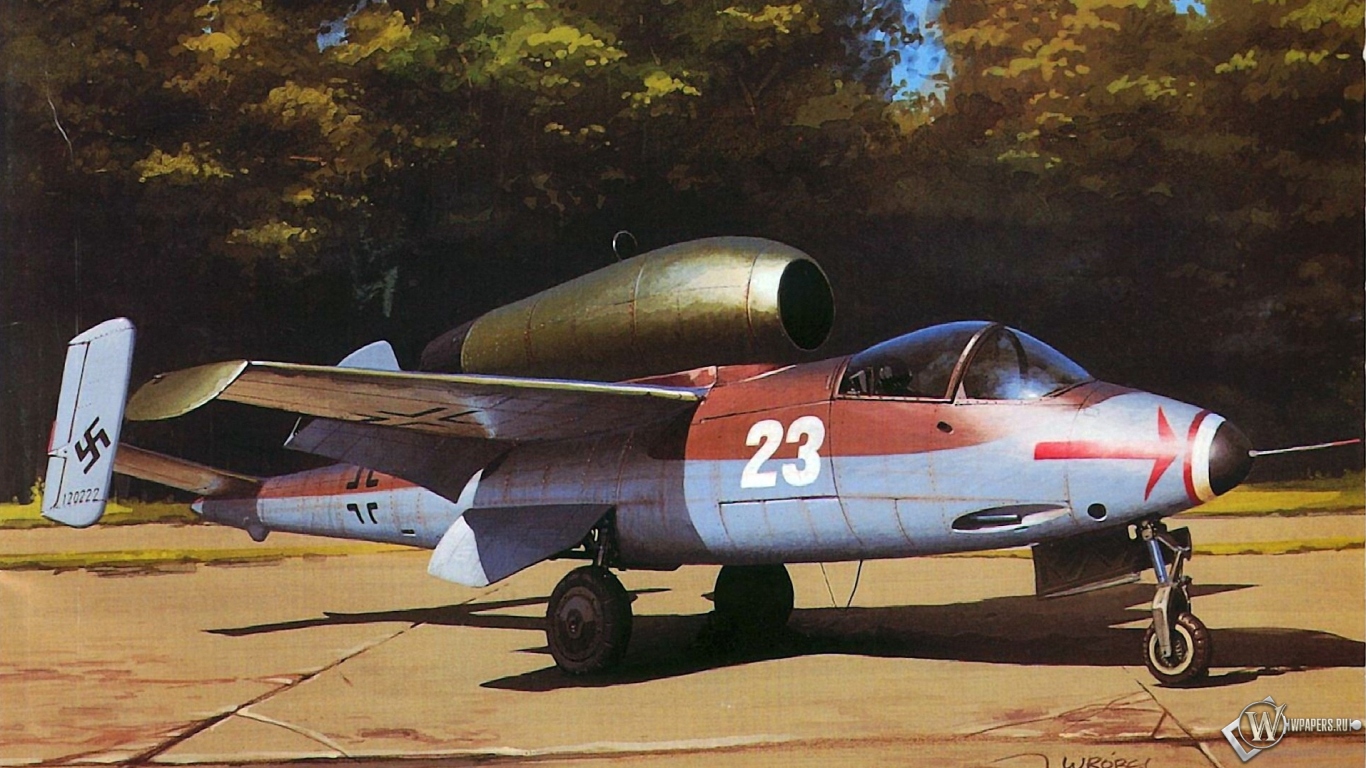 Heinkel He-162 Salamander 1366x768