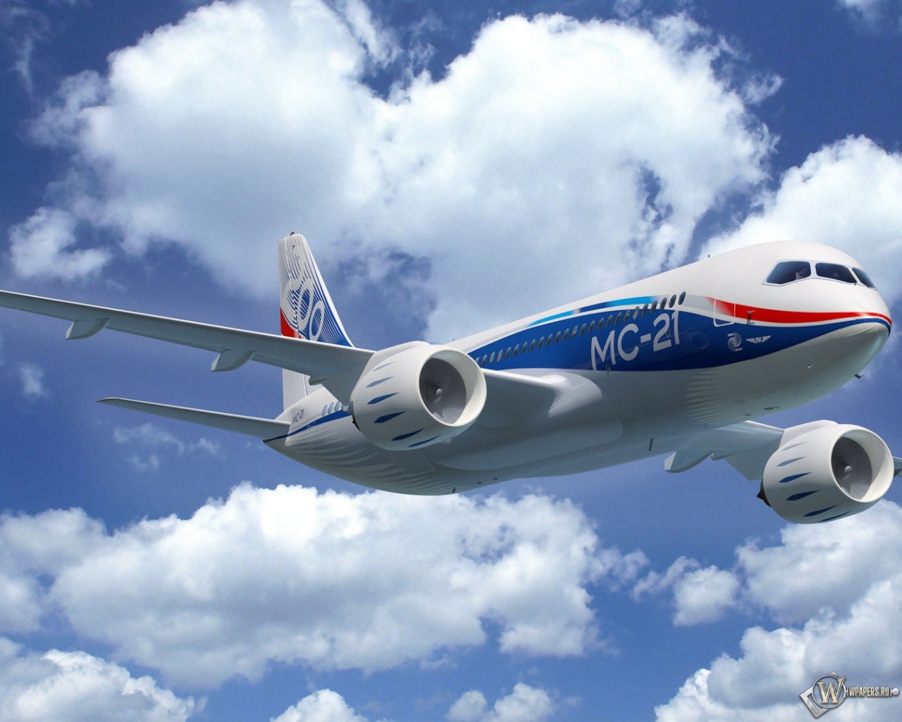 Самолет MC-21 1280x1024