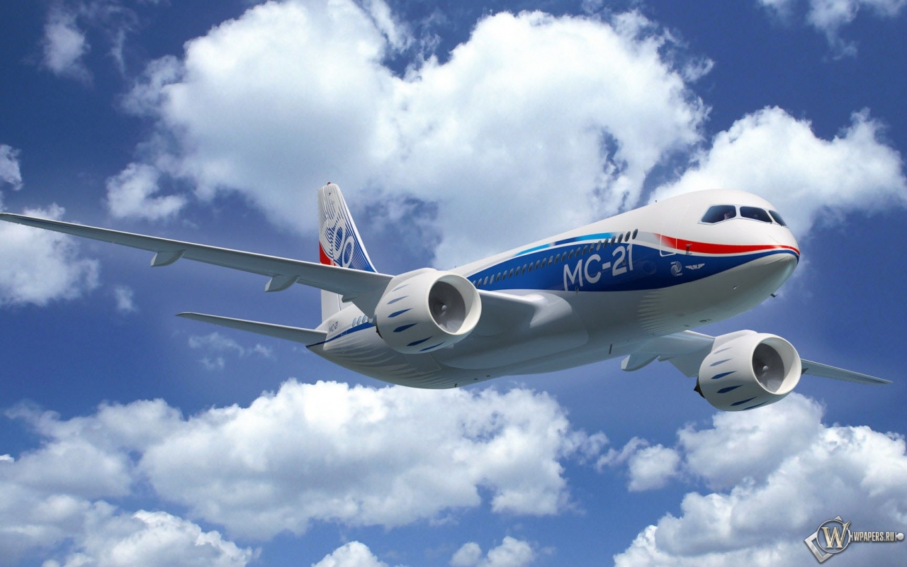 Самолет MC-21 1280x800