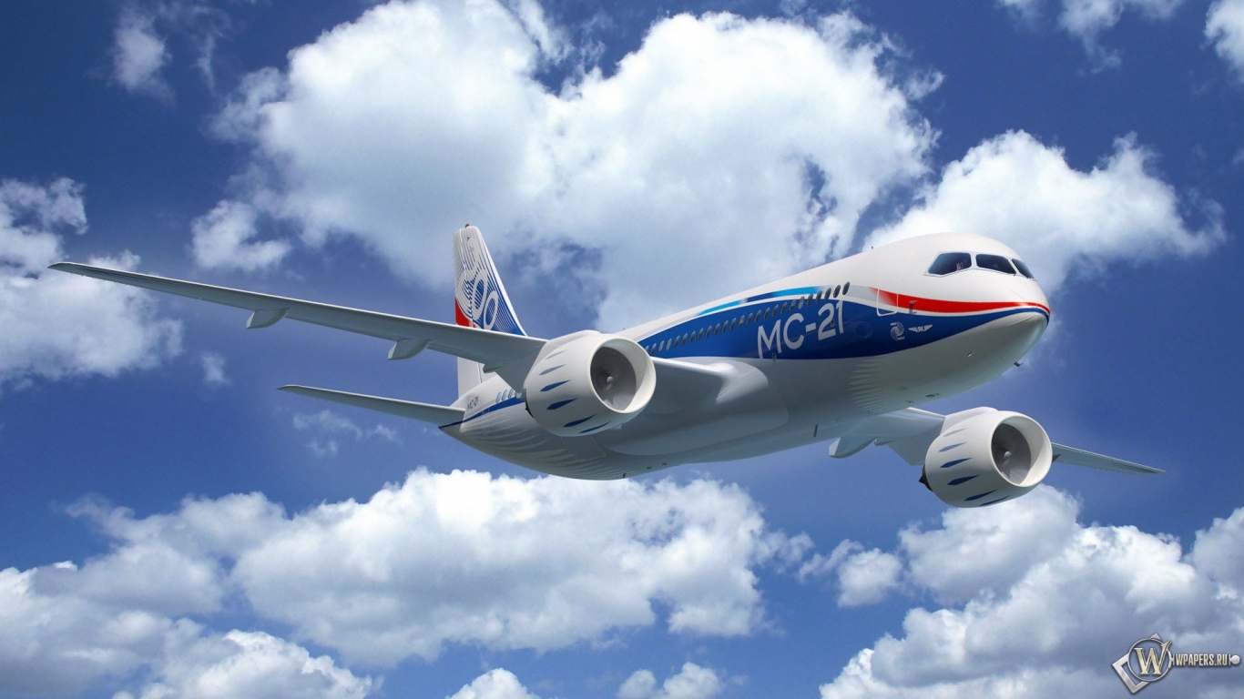 Самолет MC-21 1366x768