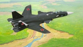Обои Су-47: Река, Су-47, Беркут, Истребители