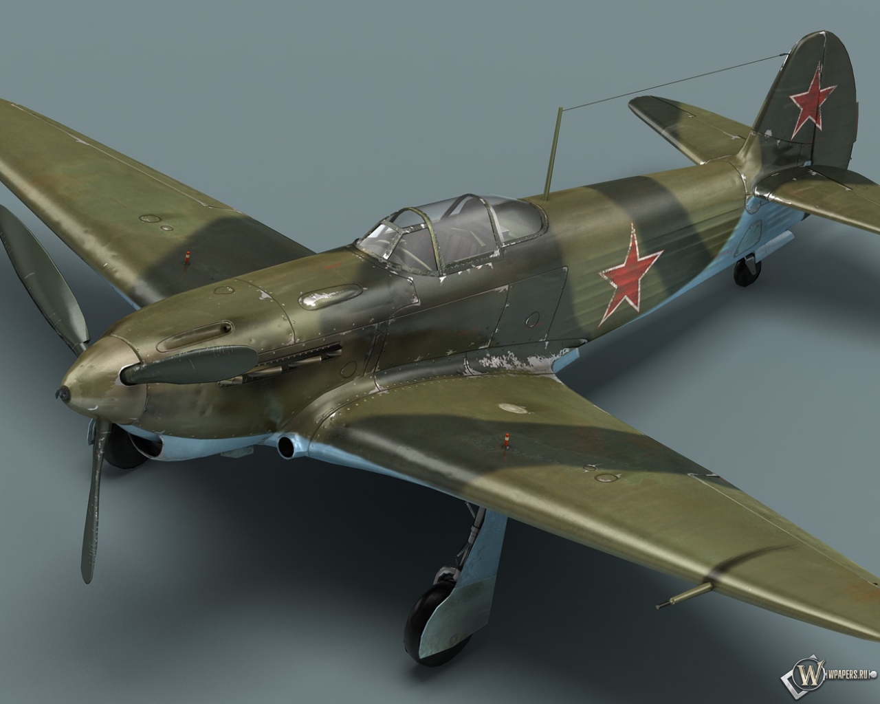 Советский истребитель Як-1 1280x1024