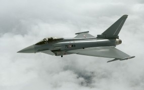 Обои Eurofighter 2000: Облака, Полёт, Истребитель, Истребители