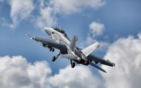 Обои Boeing F A-18E F Super Hornet: Истребитель, Небо, Истребители