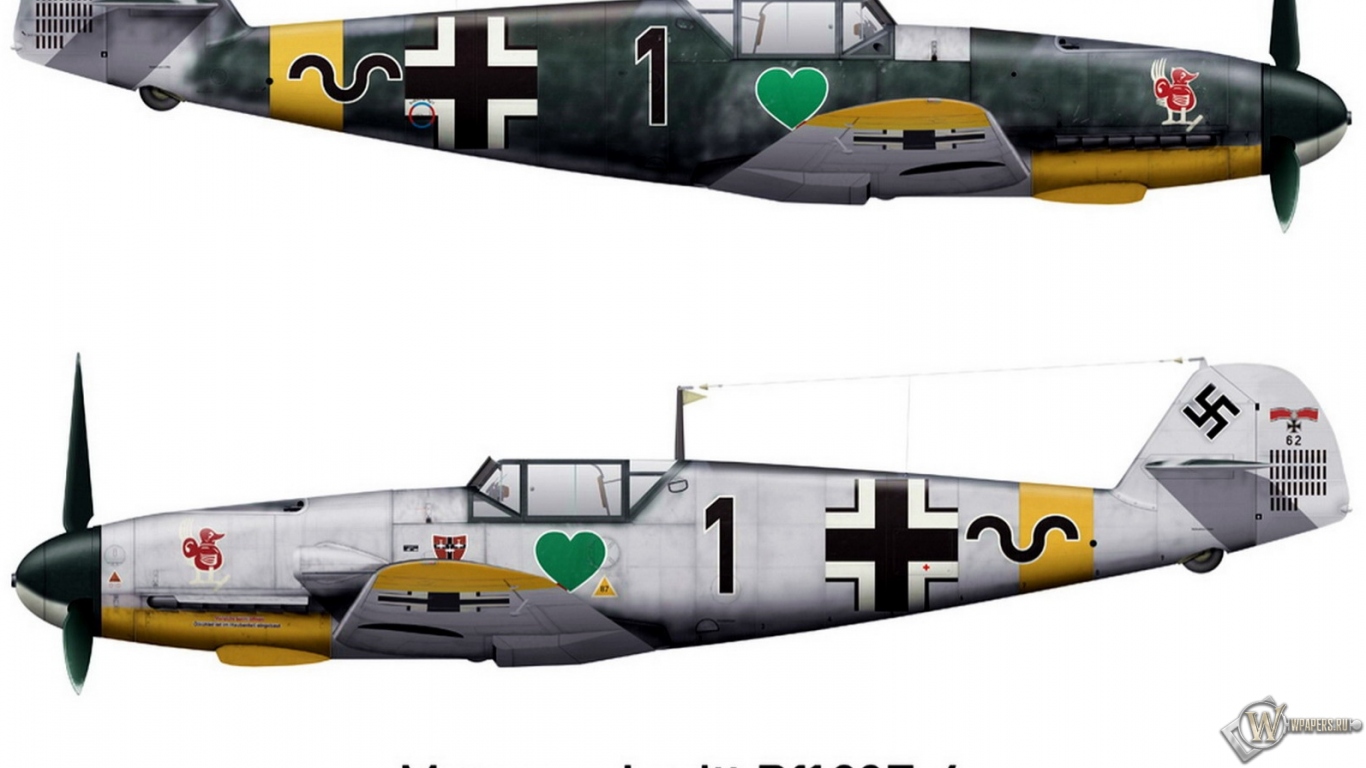 Bf-109F2 JG54 1366x768