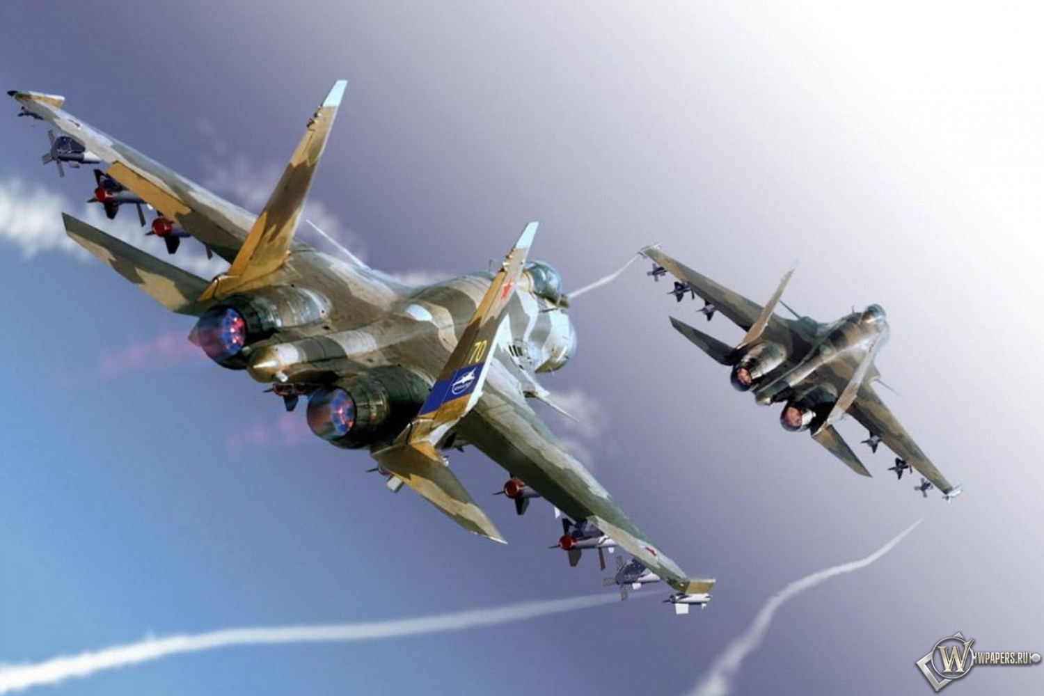 Истребители Су-35 1500x1000