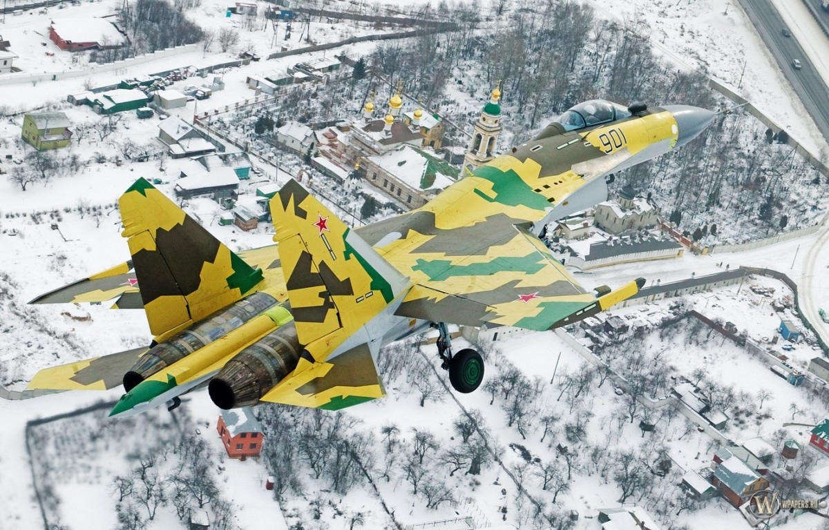 Су-35 - Истребитель - Зима 1200x768