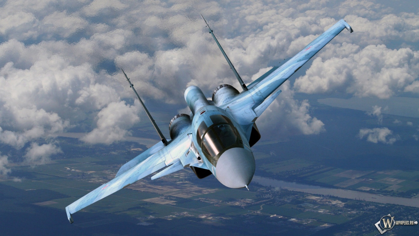 Su-34 Flanker-E 1366x768