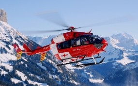 Обои MBB Kawasaki BK 117: Вертолет, Горы, Швейцария, Вертолёты