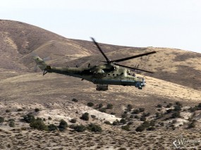 Обои Ми-24ПТ: Вертолет, Война, Полёт, Ми-24, Вертолёты