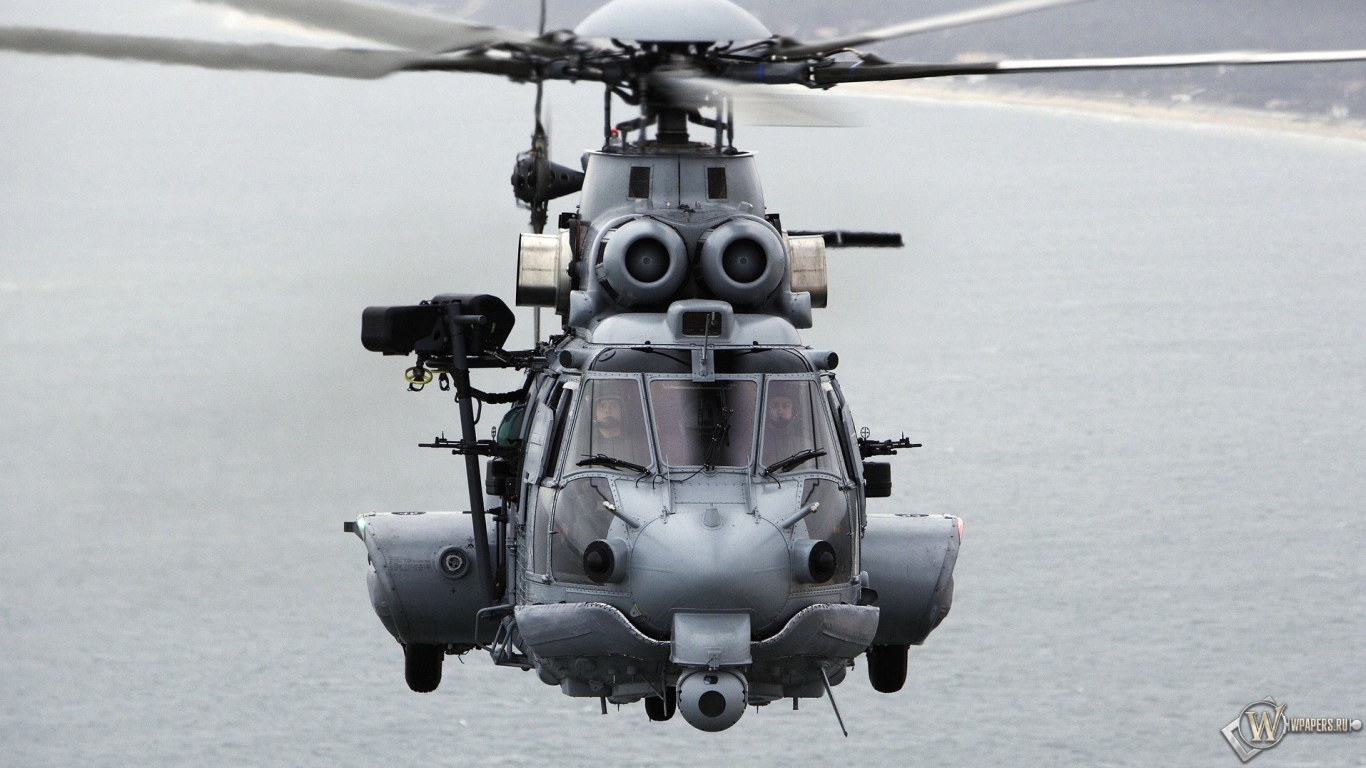 Военный вертолет 1366x768