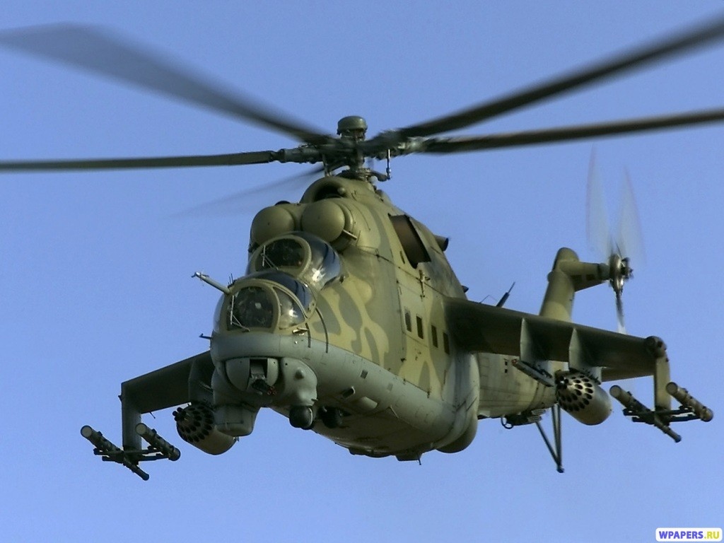 Вертолет МИ-24Д 1024x768