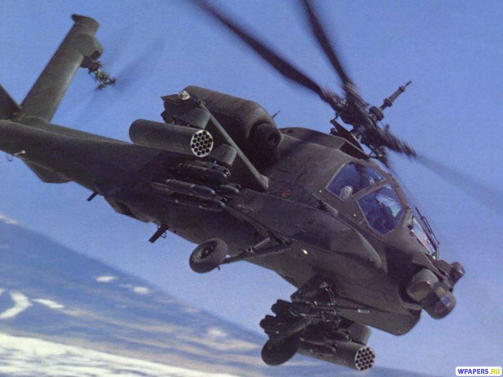 Вертолет AH-64D 1024x768