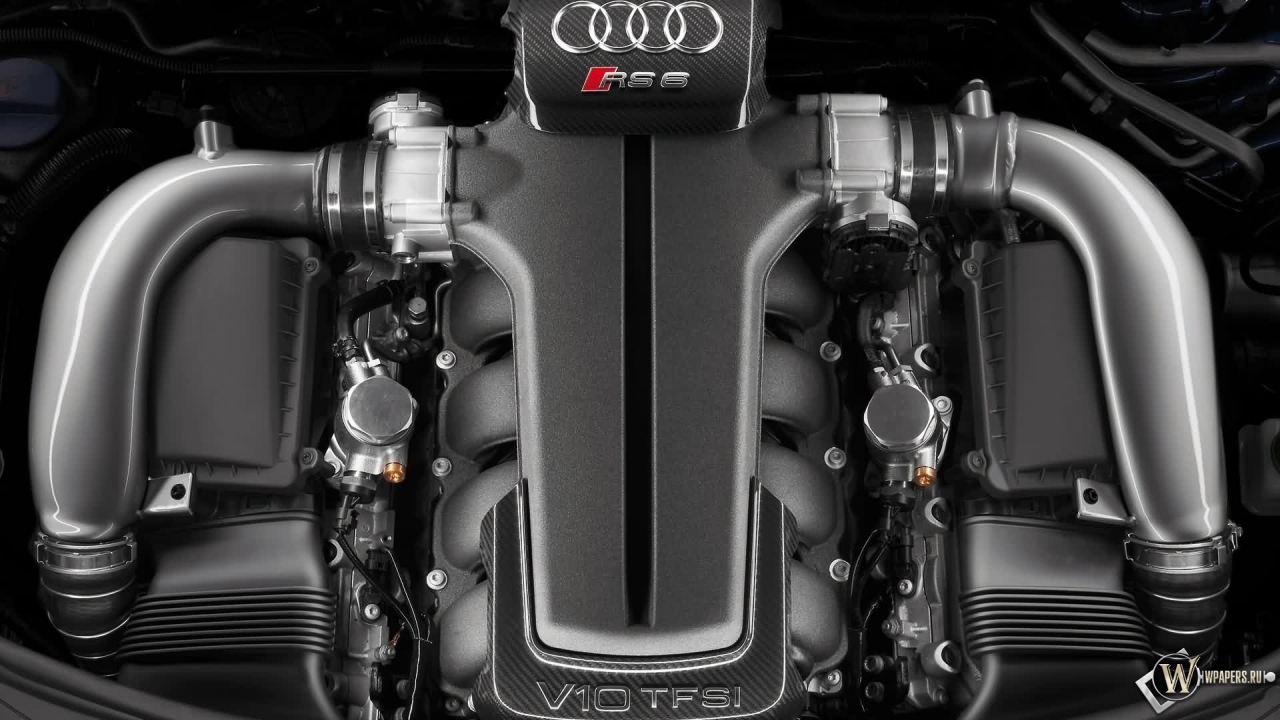 Двигатель Audi V10 TFSI 1280x720