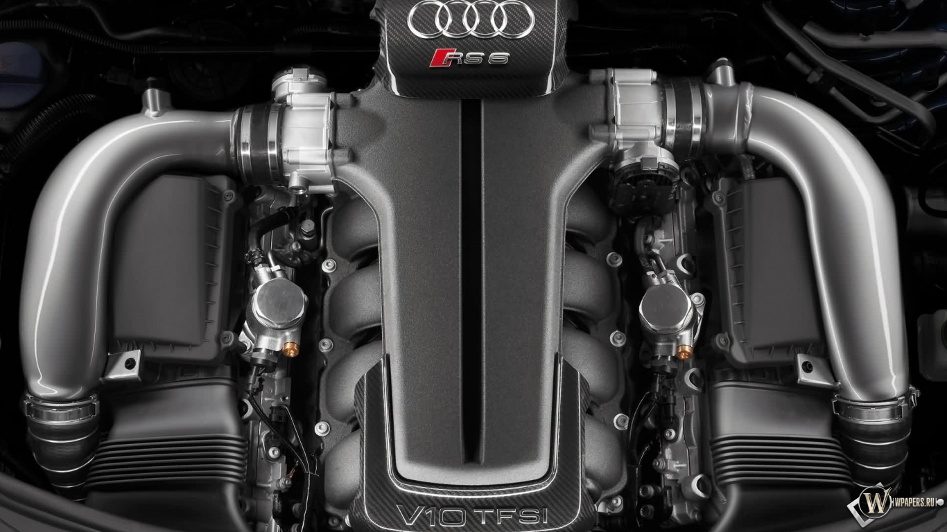 Двигатель Audi V10 TFSI 1366x768