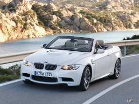 Обои BMW M3 2009: Кабриолет, BMW M3, Белое авто, BMW