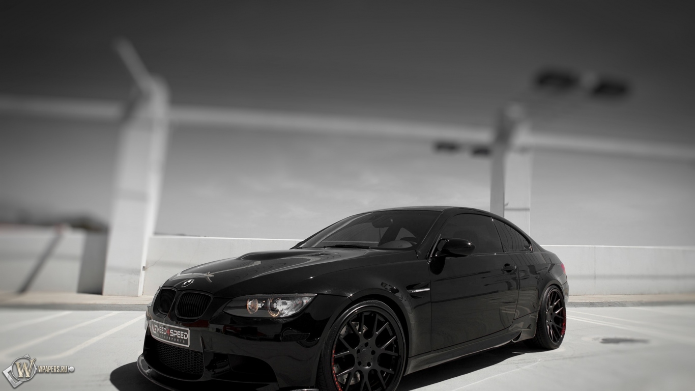 BMW M3 Black 1366x768