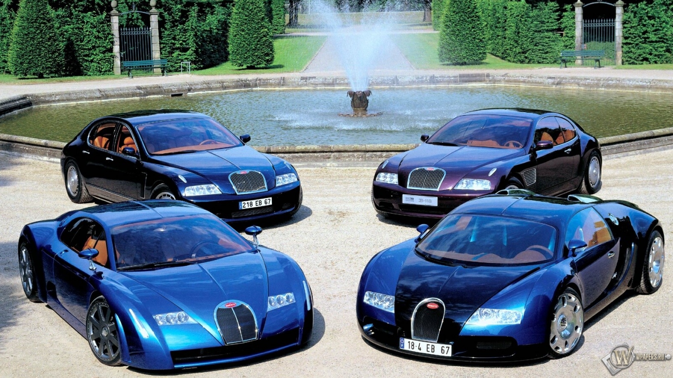 Машины Bugatti 1366x768