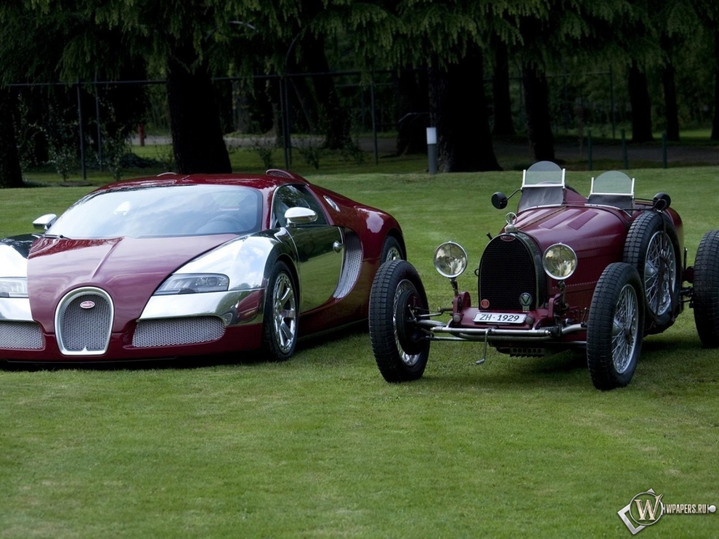 Bugatti Veyron old and new 1024x768