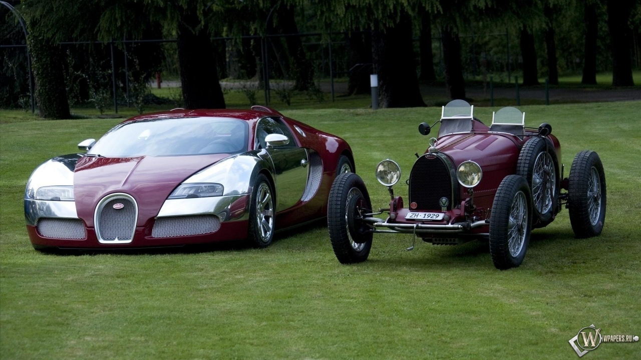 Bugatti Veyron old and new 1280x720