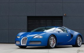 Обои Bugatti Veyron Bleu Centenaire: Bugatti Veyron, Bugatti