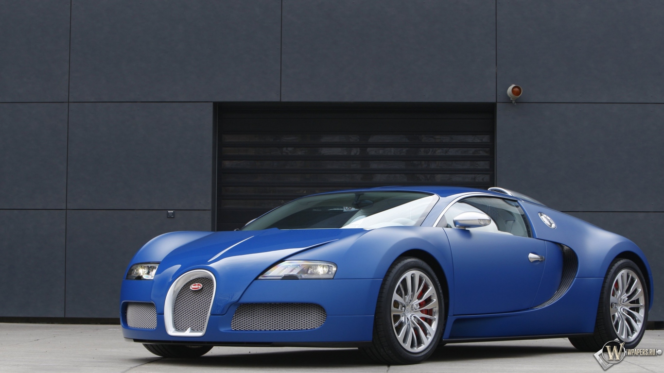 Bugatti Veyron Bleu Centenaire (2009) 1366x768