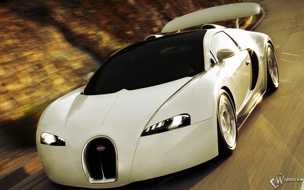 Bugatti white 1280x800