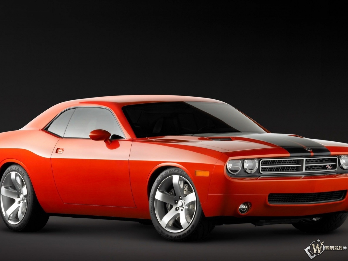 Красный Dodge Challenger 1152x864