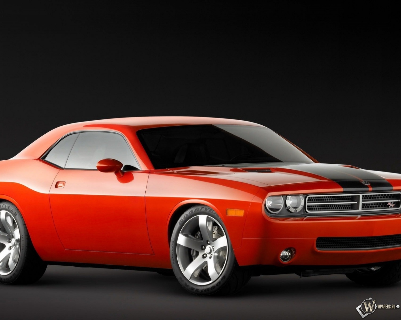 Красный Dodge Challenger 1280x1024