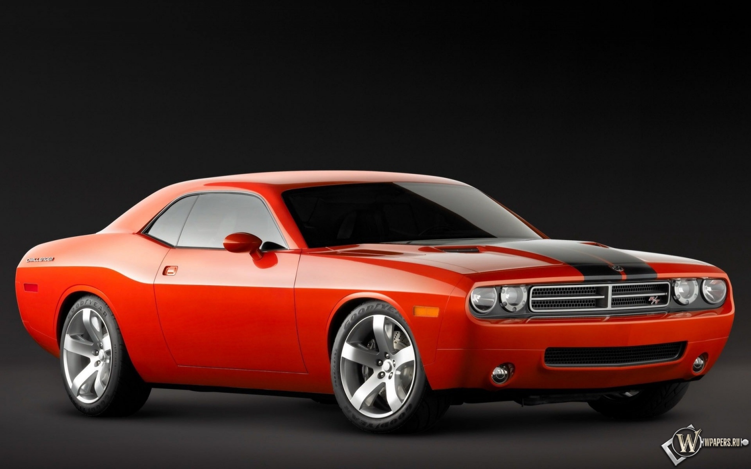 Красный Dodge Challenger 1536x960